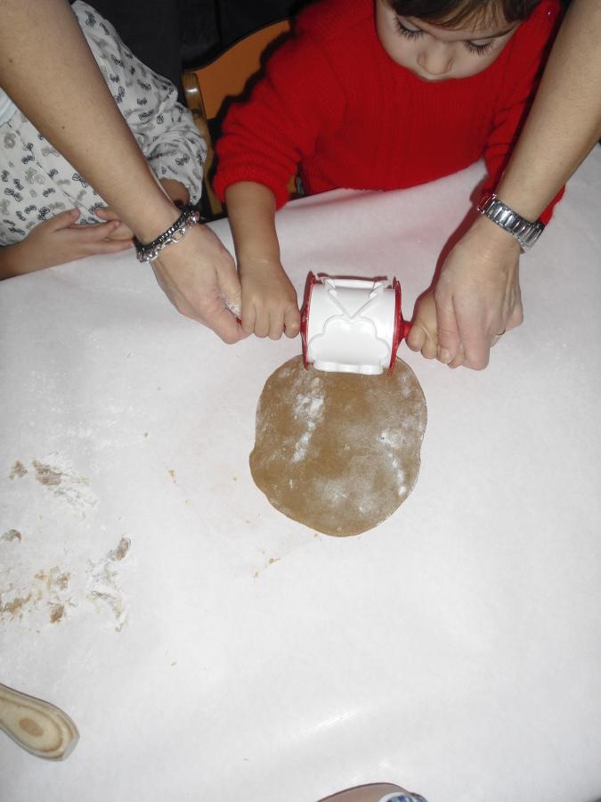 Haciendo galletas de Navidad